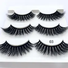 1 коробка новые высококачественные пикантные ручной работы 3D Толстая норки красоты Толстые Длинные Накладные ресницы норки Поддельные ресницы ресниц 03