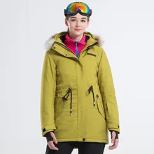 Новые уличные зимние сноуборд костюм для Для женщин лыжная куртка ветрозащитный теплый дышащий толщиной Женский Пеший туризм костюм S-2XL