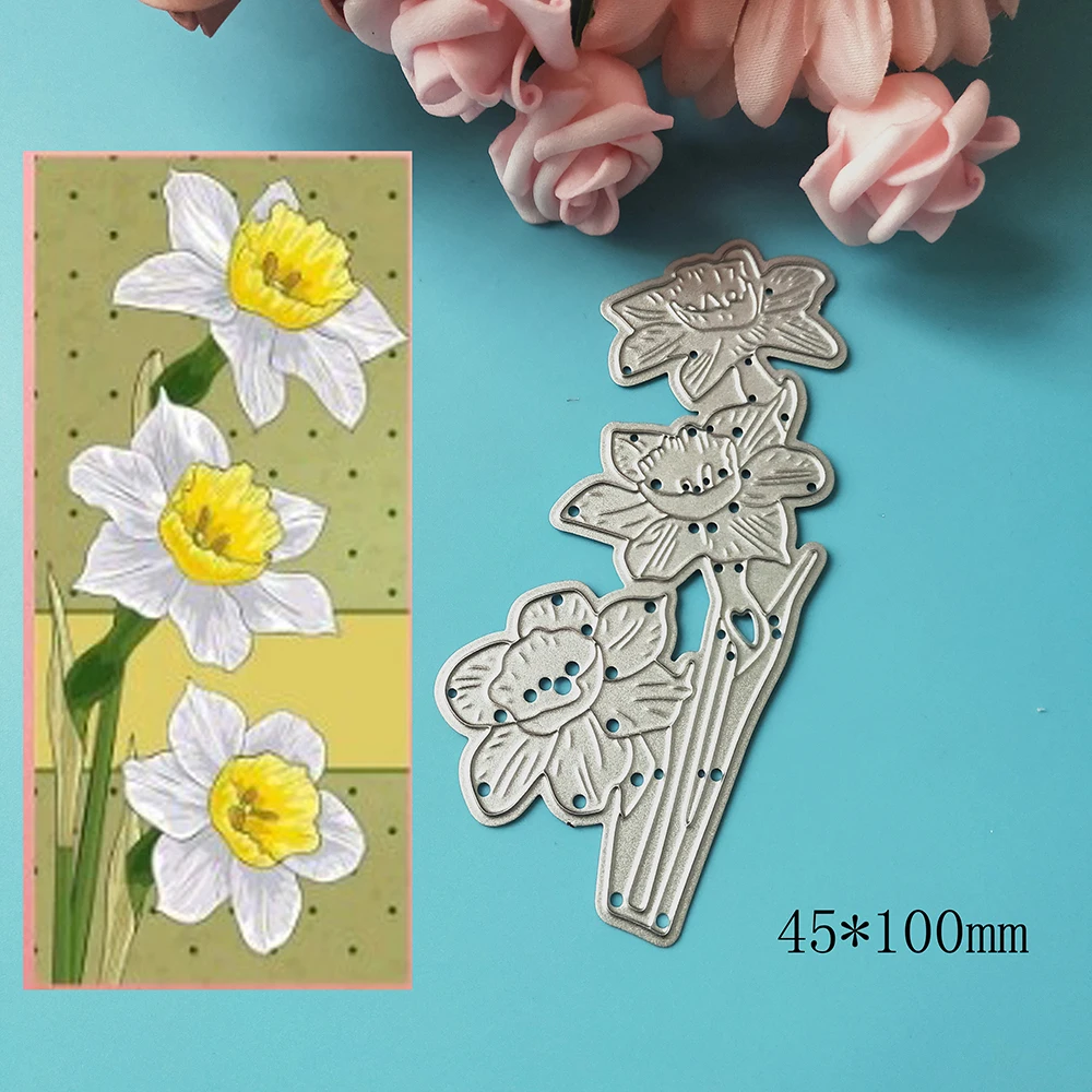 

Gowing Rose Flower Metal Cutting Dies for Scrapbooking DIY Album Embossing Folder Paper Card Maker Template Stencils