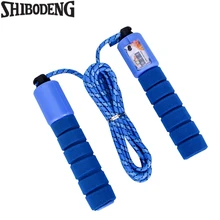 Jump Ropes With Counter Sports Fitness Crossfit Adjustable Fast Speed Counting Jump Skip Rope Skipping Wire Calories Blue Color