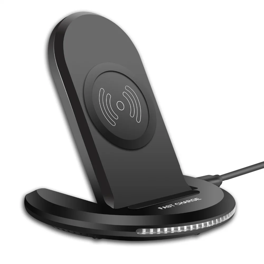 PORTEFEUILLE Qi Wireless Charger 10W Stand Dock Pad For Samung Galaxy S9 S8 S7 S6Edge S10 Note 8 9 7 5 Fast For Huawei Induction (30)