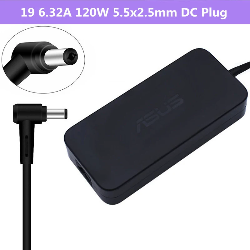 19V 6.32A 120W 5.5&times;2.5mm / 6.0&times;3.7mm / 4.5&times;3.0mm PA-1121-28 AC Adapter Power Charger Replacement parts For Asus Laptop laptop charger