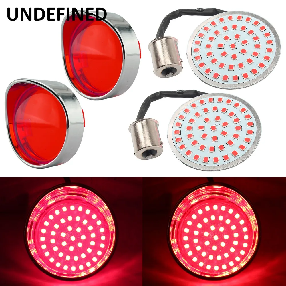 

LED Bullet Turn Signal Light Panel 1156 Inserts Indicator Lamp Lens Cover for Harley Sportster XL 1200 Softail Dyna FLSTF FXD