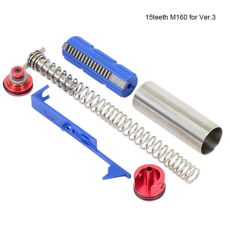 

Tactifans Infinite Tune Up Torque Kit for AK Ver3 Series Airsoft AEG M160 Spring/Guide Cylinder Piston/Head 15Teeth Tappet Plate