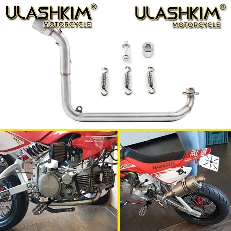 

M3 Motorcycle Full System Exhaust Muffler Middle Connect Pipe Slip On For HONDA GROM MSX 125 MSX125 2012 2013 2014 2015