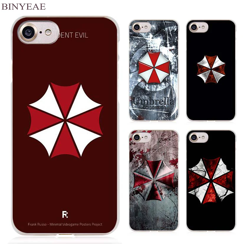 

BINYEAE Resident Evil Umbrella logo Clear Cell Phone Case Cover for Apple iPhone 4 4s 5 5s SE 5c 6 6s 7 7s Plus