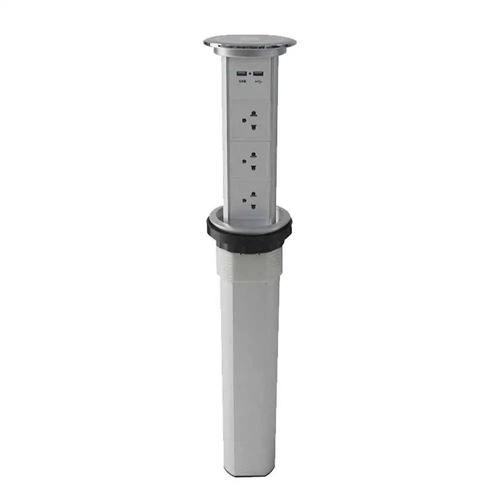 LED Light Intelligent Electric Pop Up Outlet for Kitchen Worktops/Desktop White Black color Smart socket