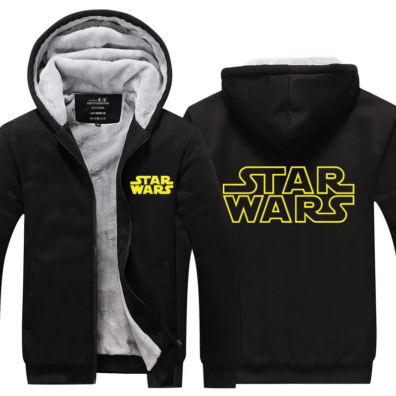 Fans Wear Unisex Winter Star Wars Printed Hoodie with Pocket At Night Casual Coat Movie Cosplay Costume Hoodies