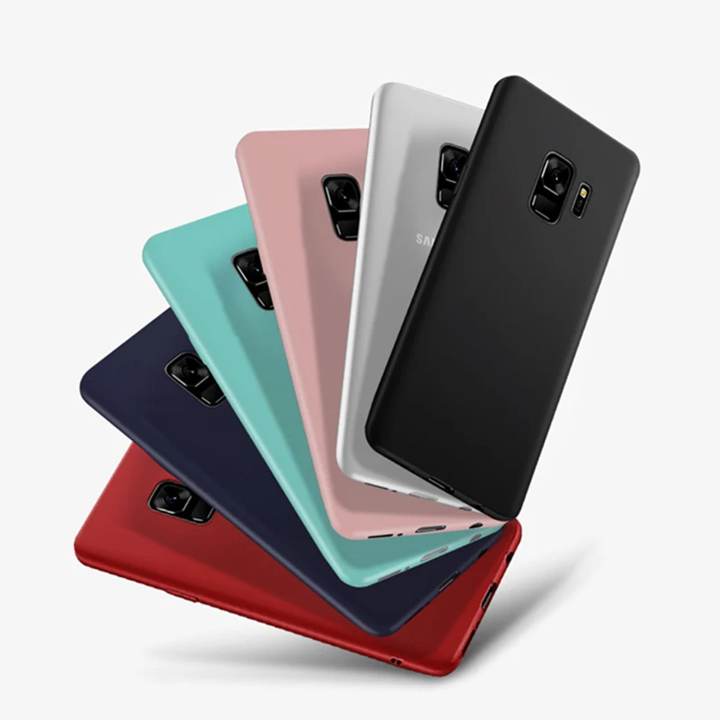 

Candy Color Silicon Cover For Samsung Galaxy J3 J5 J7 A3 A5 A6 A7 A8 A9 Plus 2017 2018 S6 S7 Edge S8 S9 Plus Note 8 9 Matte Case