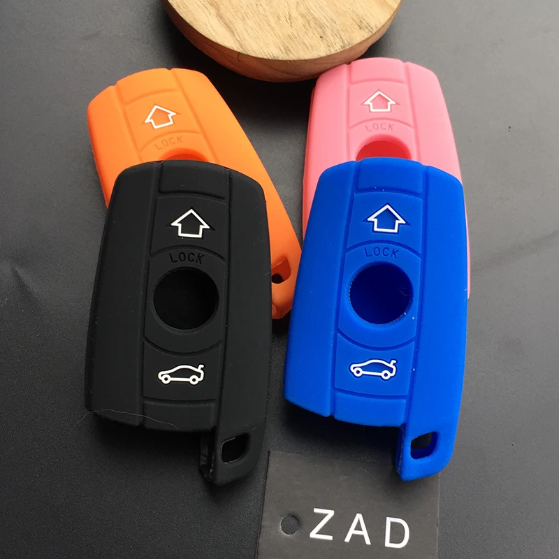 Чехол для ключей ZAD силиконовый BMW E90 E91 E92 E60 E70 E87 1 3 5 6 Series M3 M5 X1 X5 X6 Z4|2 button|car key case coverkey