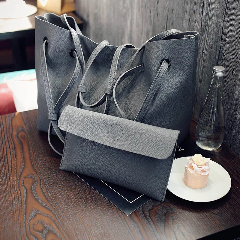 

Women Lady Composite Shoulder Bag Handbag Large Capacity PU Durable For Travel PO66