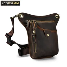 Качество кожи Для мужчин Дизайн Повседневное Классический Сумка Слинг Сумка Многофункциональный Мода путешествия пояс обновления для ног падения сумка 211- 5