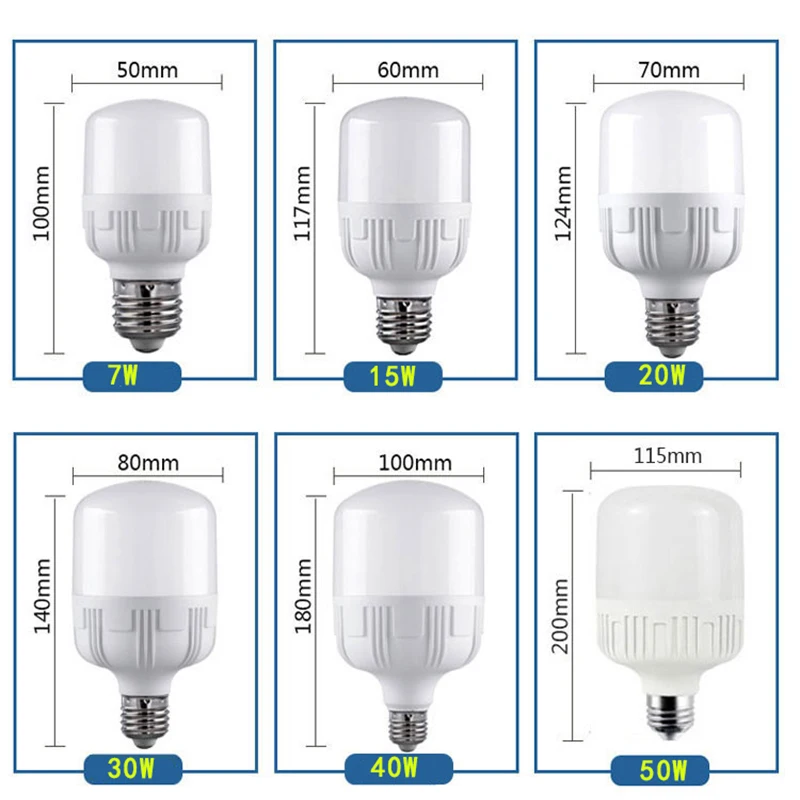 10 W-250 W E27 LED-лампа для потолочного AC 220 В 240 лампада LED Светодиодный точечный светильник Настольная лампа светодиодные лампы светильник Светодиодная лампа для дома холодный белый и теплый белый