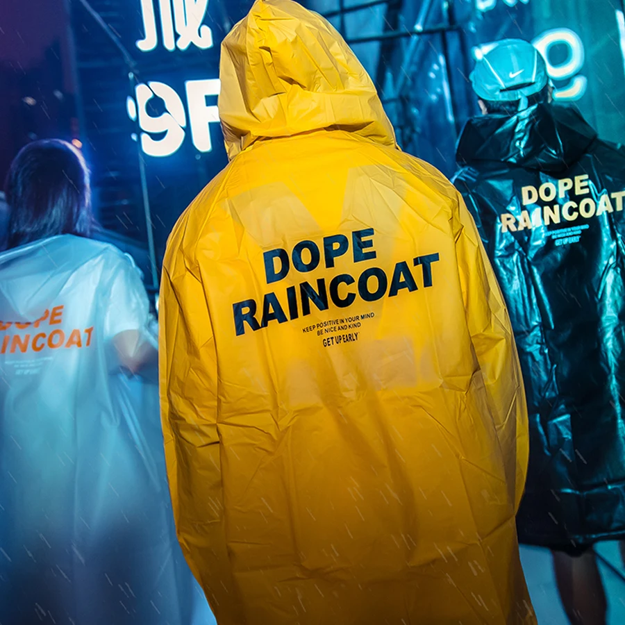 

Plastic TransparentGirls Raincoat Women Clear Raincoats Hooded Camping Impermeable Rain Cover Yellow Clear Girls Men 5R209