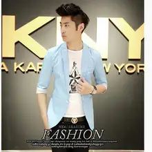 Корейский мужской повседневный мужской костюм семь костюм рукав тонкий летний пальто рукав