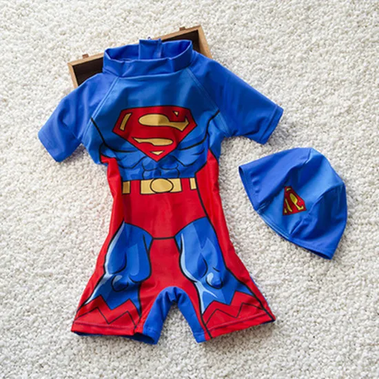 2018 NEW Child Swimwear Bathing Suit Batman Swimming Boys Superhero