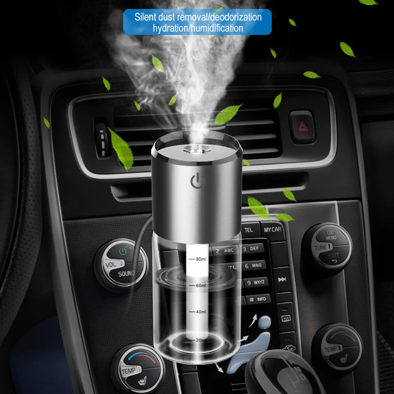 

Car Steam Air Humidifier Aroma Diffuser Mini Air Purifier Aromatherapy Essential Oil Diffuser XR657