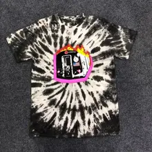 Трэвиса Скотта Astroworld Tour Tee горящий поезд astrworld Футболка мужская и женская уличная хип-хоп kanye west ASTROWORLD футболка