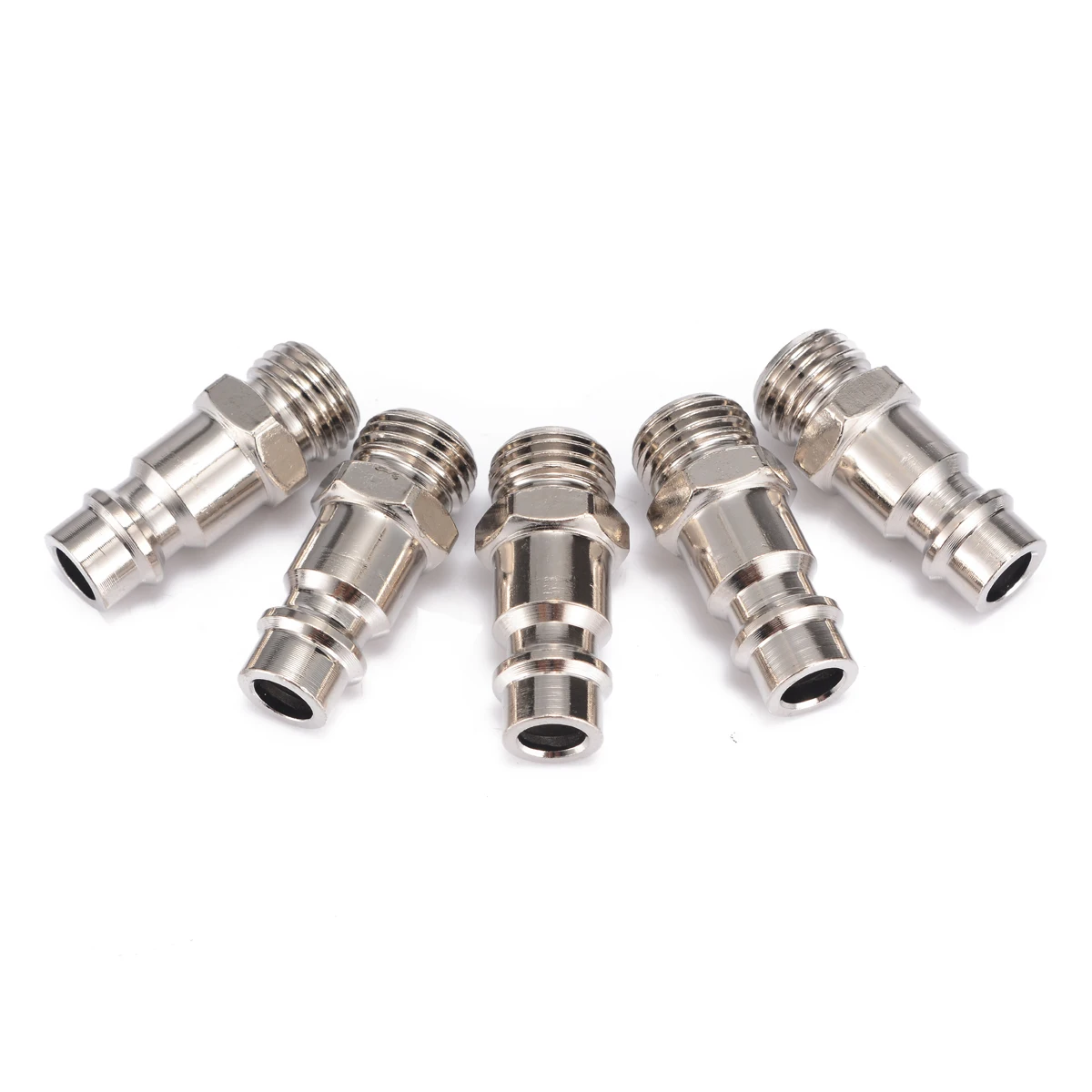 

5pcs 1/4" BSP Male Quick Couplers Euro Air Quick Connectors Line Hose Fitting Quick Release Compressor Connector