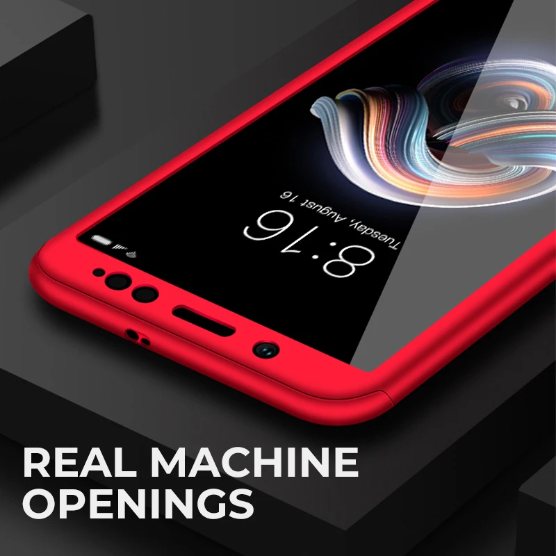 Защитный чехол со стеклом для Xiaomi Redmi 6A 4X 4A 5 5A 6 Note 7 Pro с полной защитой 360