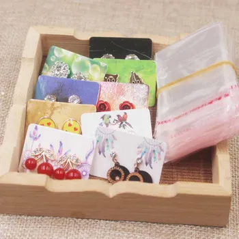 

New arrival Cute earring card mutli design stud earring tag card marble /flower earring display card3.5*2.5cm 200+200bag/lot