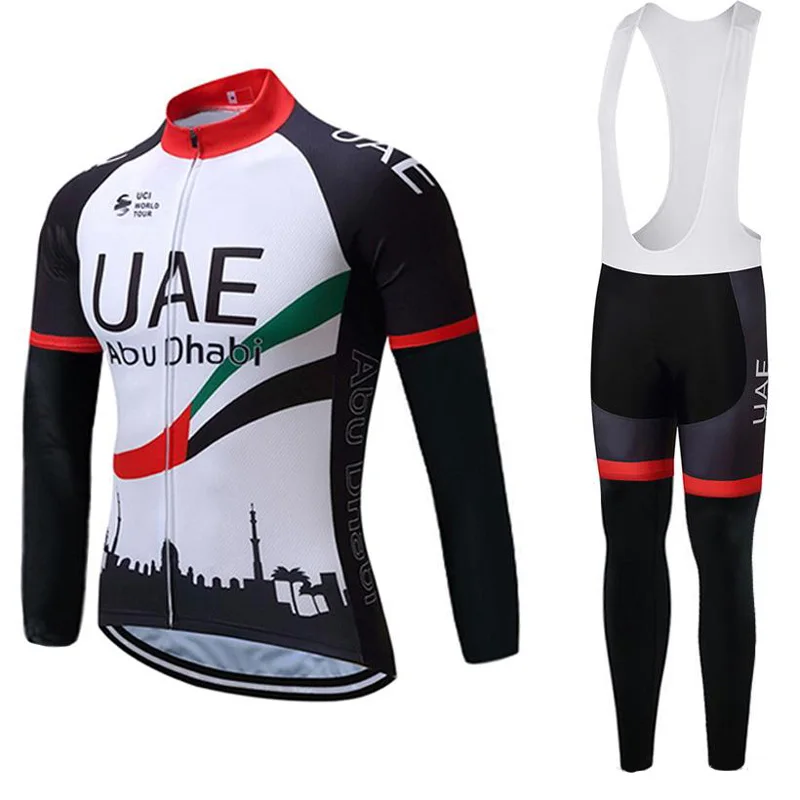 

NEW Breathable Cycling Jersey Bike Clothing MTB Long sleeve shirts bib pants Set UCI World Tour Men Road bicycle uniform Y040305