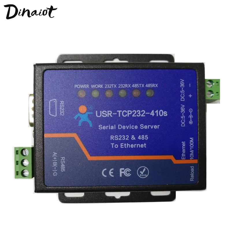 Промышленная серия в Ethernet Конвертер RS232 RS485 TCP Modbus RTU поддержка прозрачной