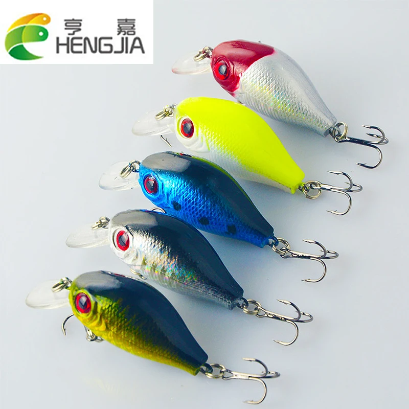 Guaranteed Shipping 5pcs/lot Colorful Fishing Lures 5.5cm Artificial