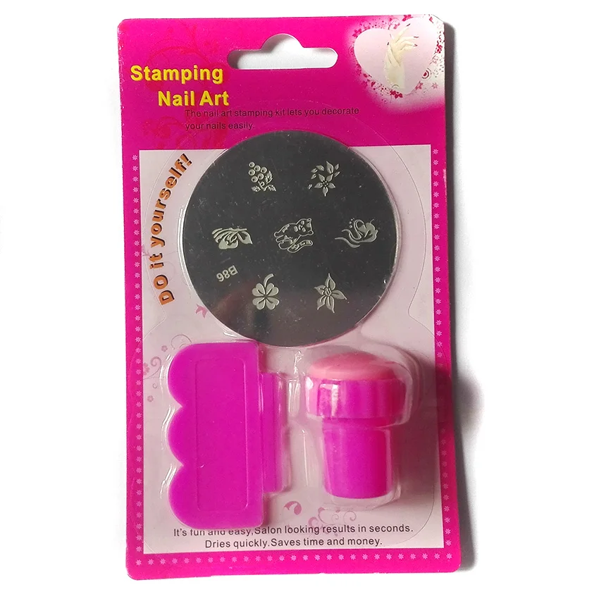 Stencils for 3d nails nail stamping image plates template scraper kits