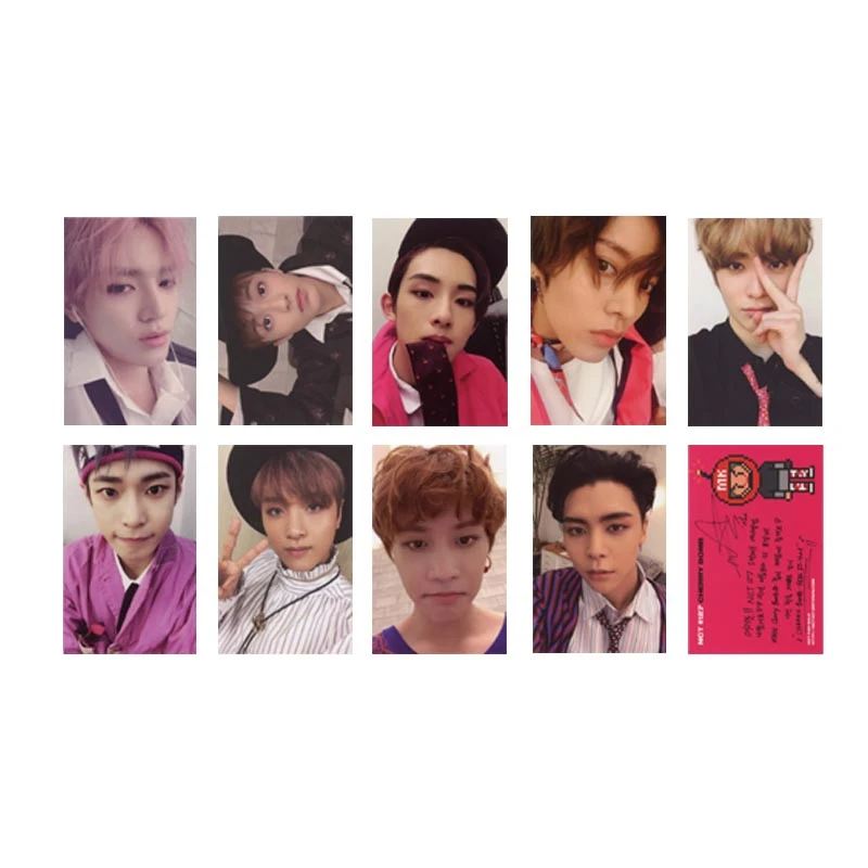 

Youpop KPOP NCT127 MINI 3th Cherry Bomb Album Photo Card K-POP Self Made Paper Cards Autograph Photocard XK447