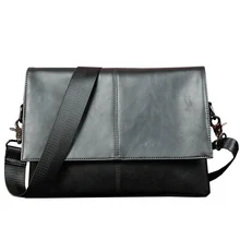 Брендовый повседневный мужской портфель, искусственная кожа Crazy Horse, мужская сумка-мессенджер, Мужская дизайнерская сумка на плечо для ноутбука, мужская деловая дорожная сумка