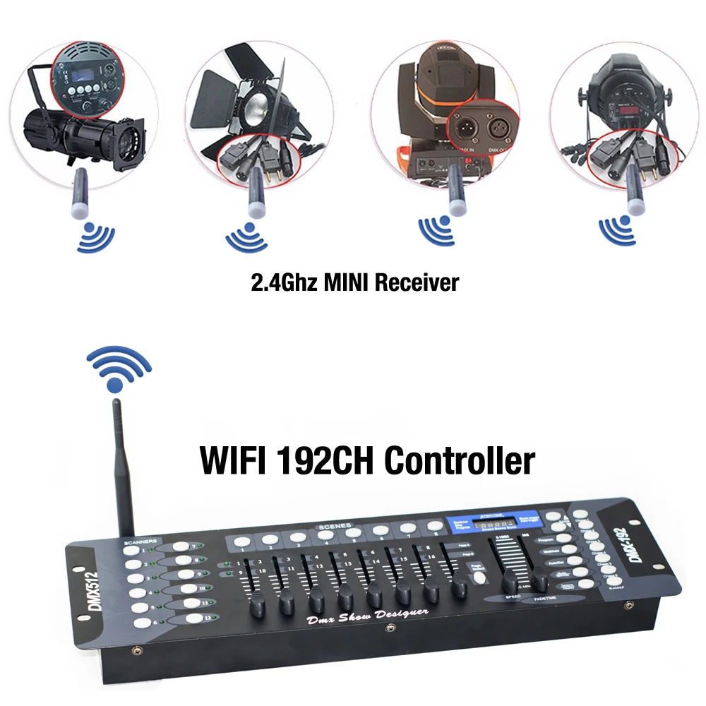 Беспроводной контроллер DMX512 для мини приемника 192 каналов|wireless dmx|wireless dmx512dmx wireless |
