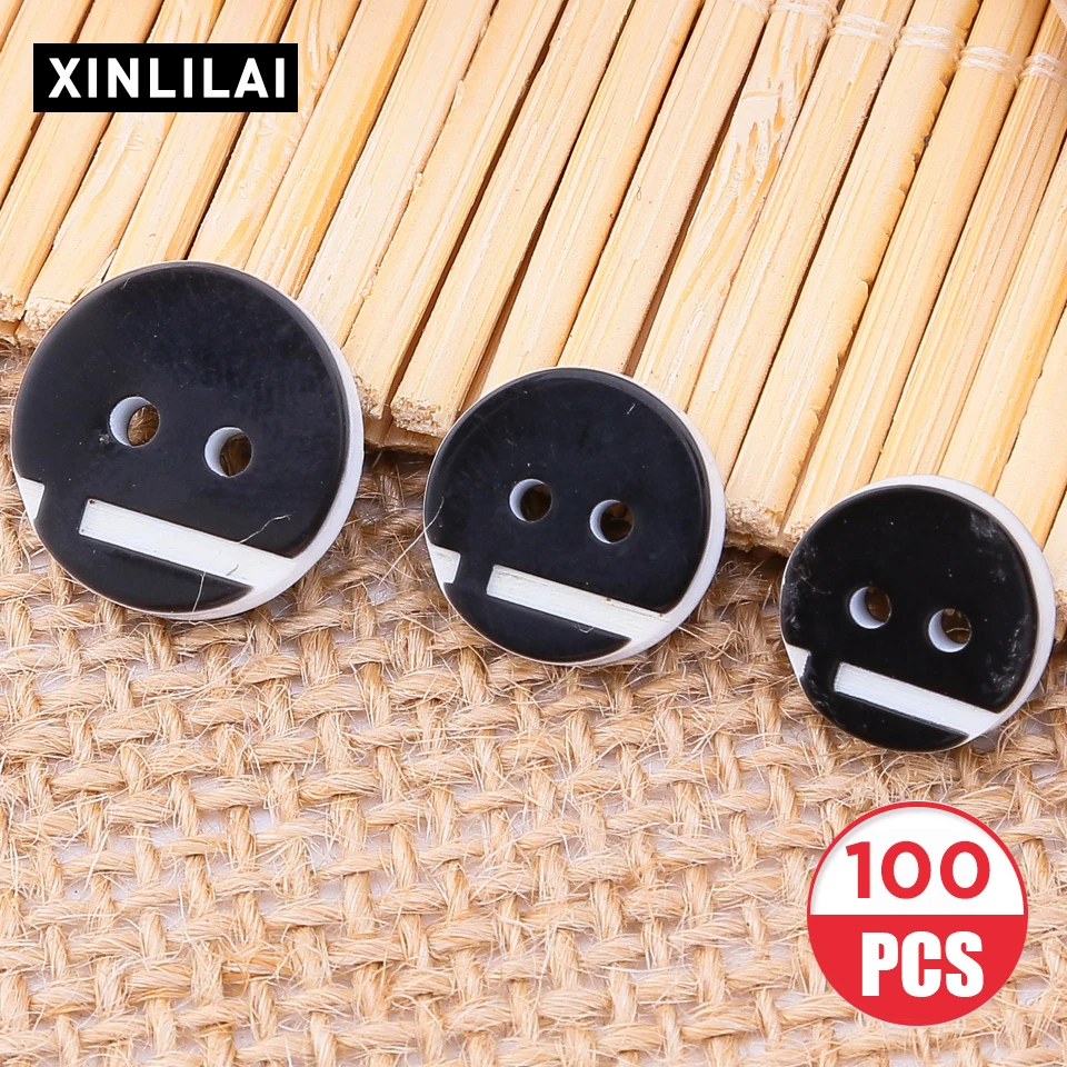 

100pcs Round Resin Solid Color Buttons Convex Wooden Handmade High-grade Buttons Two Holes Lace Bottons For Clothing Decorativos