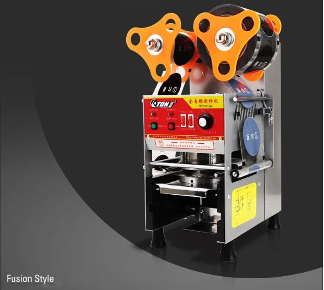 

Free shipping Stainless Steel full automatic cup sealer machine bubble tea machine plastic cup sealing machine