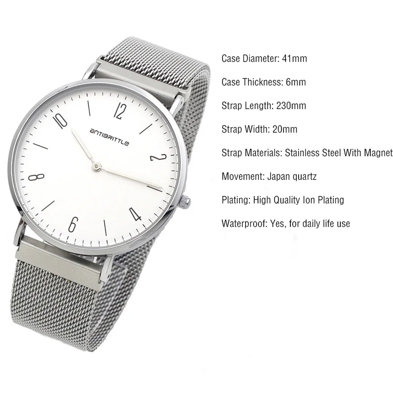 Модные Роскошные тонкие часы для мужчин ультра тонкие Бизнес минималистский Нержавеющая сталь магнит Классические кварцевые наручные часы Relogio Masculino - Цвет: Magnet 1
