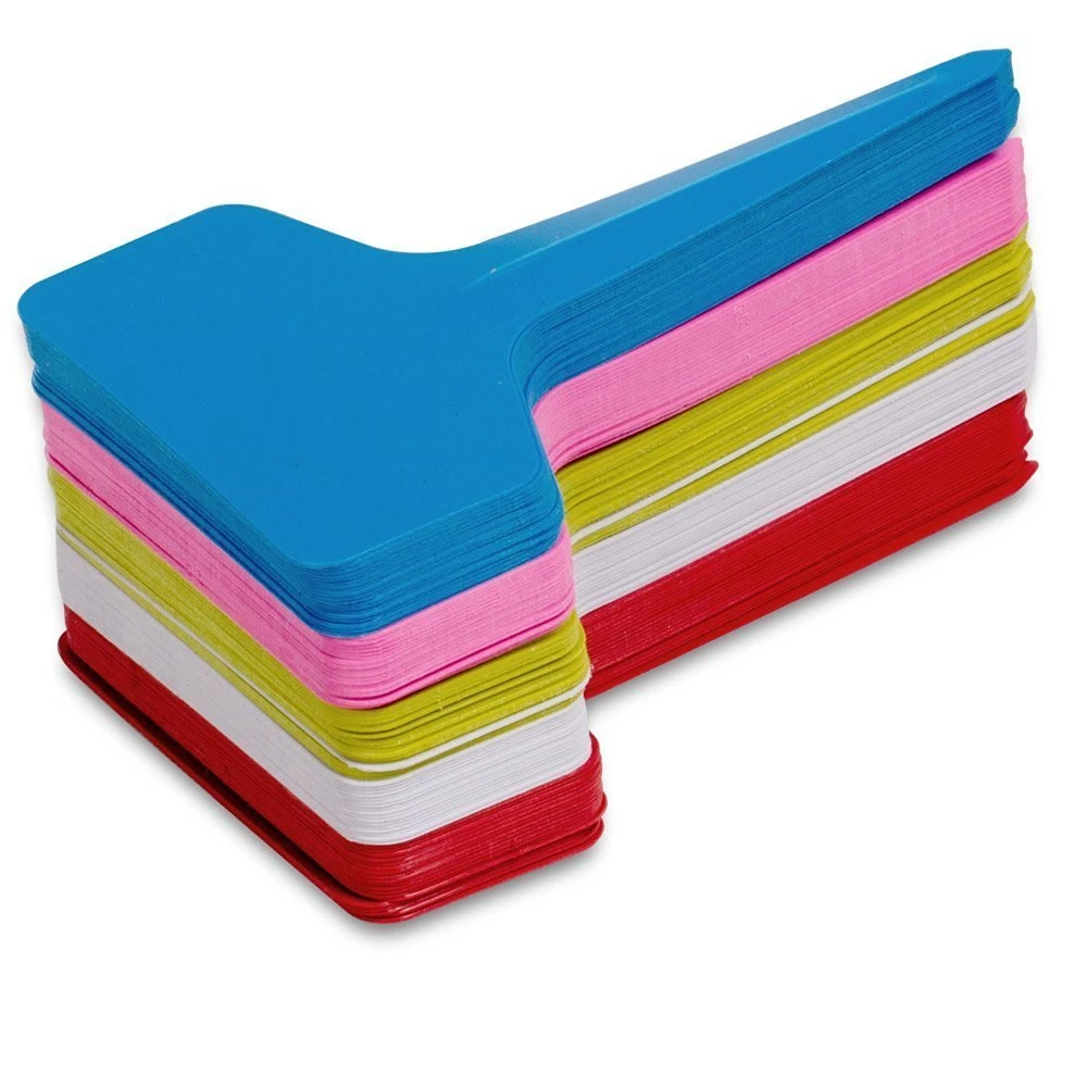 500 Pcs 5 Colors Plastic Waterproof Plastic Plant Nursery Garden Labels T Type Tags Markers Plant Stakes Re Usable Plant Tags Plant Markers Aliexpress