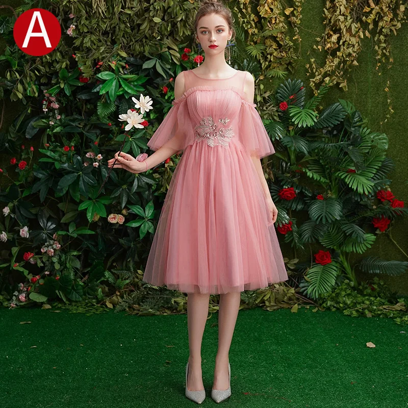 Красивое серое платье подружки невесты Emily короткое для женщин Vestidos Para Festa ТРАПЕЦИЕВИДНОЕ свадебное платье для выпускного вечера