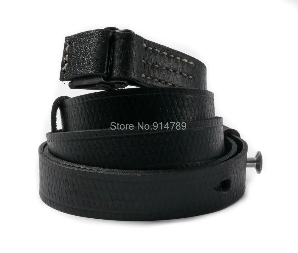 

WW2 GERMAN ARMY MP40 MACHINE GUN LEATHER SLING STRAP BLACK-35766