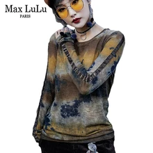 

Max LuLu 2018 Fashion Camouflage Designer Crop Top Tee Shirt Womens Spring T-shirts Casual Kawaii Female Cotton Tshirt Camisetas