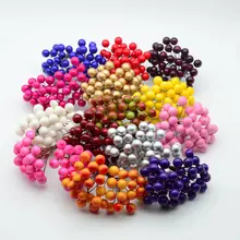 20 шт/40 головок, маленький ПЭ помпон для фруктов, Рождественский венок, украшение для дома, свадьбы, сделай сам, подарки на год, искусственные цветы