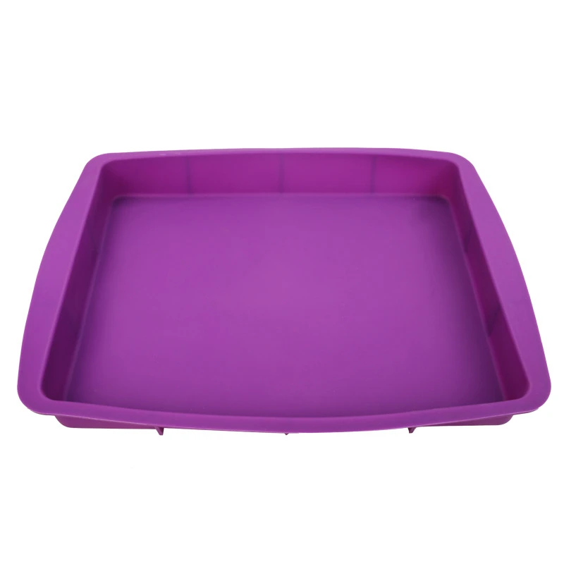 

32.5*25.5CM Fondant Silicone Cake Mold Microwave Oven Pan Mould Rectangle Non-stick Pizza Pan Silicone Cake Decoration Mold E718