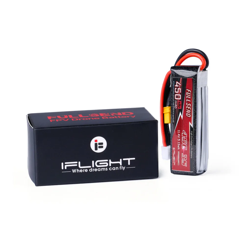 IFlight Fullsend V2 LiPo батарея 450mAh 7 6 V/2 S 11 4 V/3 15 2 V/4S HV 45C с разъемом XT30 для дрона FPV|Детали и