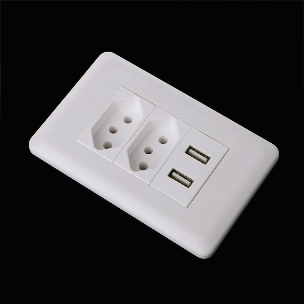 Настенная розетка с двумя USB портами 5 В 2 1 А|Электрические розетки| |