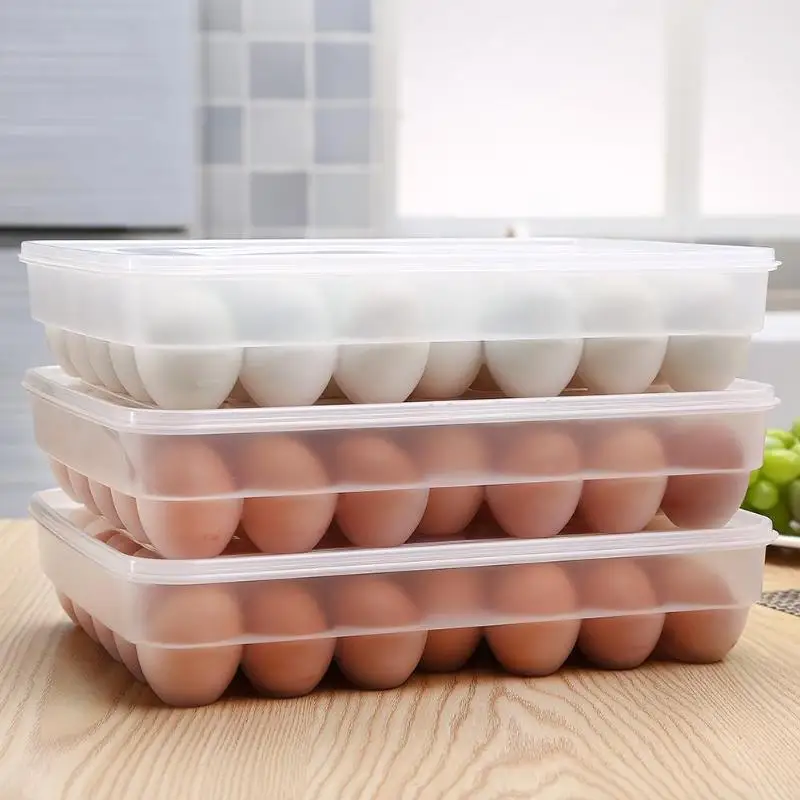 Kitchen Egg Storage Box Organizer Refrigerator Storing Egg 34 Eggs