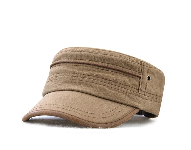 Wuaumx, повседневные мужские шапки в стиле милитари унисекс, хлопок, летняя кепка в стиле милитари с плоским верхом для женщин, армейская Кепка, одноцветная Кепка в стиле милитари