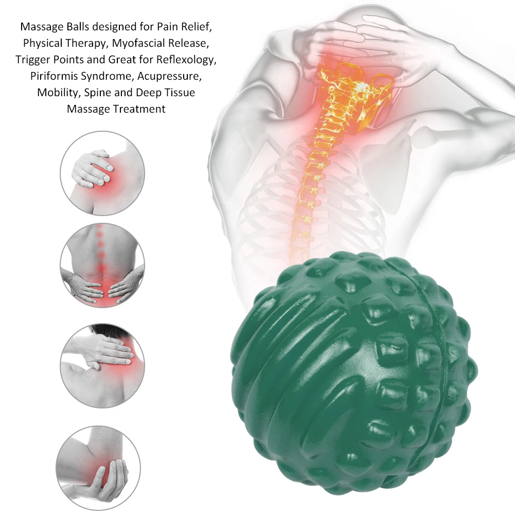 Полиуретановый Массажный мяч для фитнеса, массажер для глубоких тканей, Миофасциальный Релиз, физиотерапия, облегчение боли в мышцах, быстрое восстановление