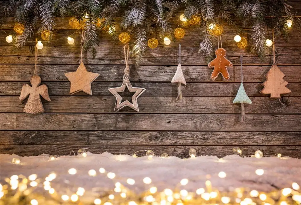 Laeacco Рождественская елка лампочки скейт Подарок Снеговик вечерние Детские Портретные Фото фоны фотосессия фотография фоны - Цвет: NBK09688