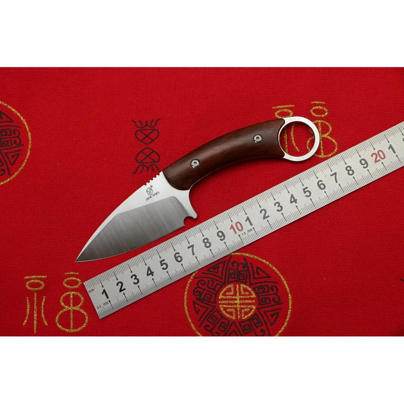 

LOVOCOO Outdoor straight knife 12C27 steel holster fixed blade tactical tool knife EDC self-defense camping tool hunting tool