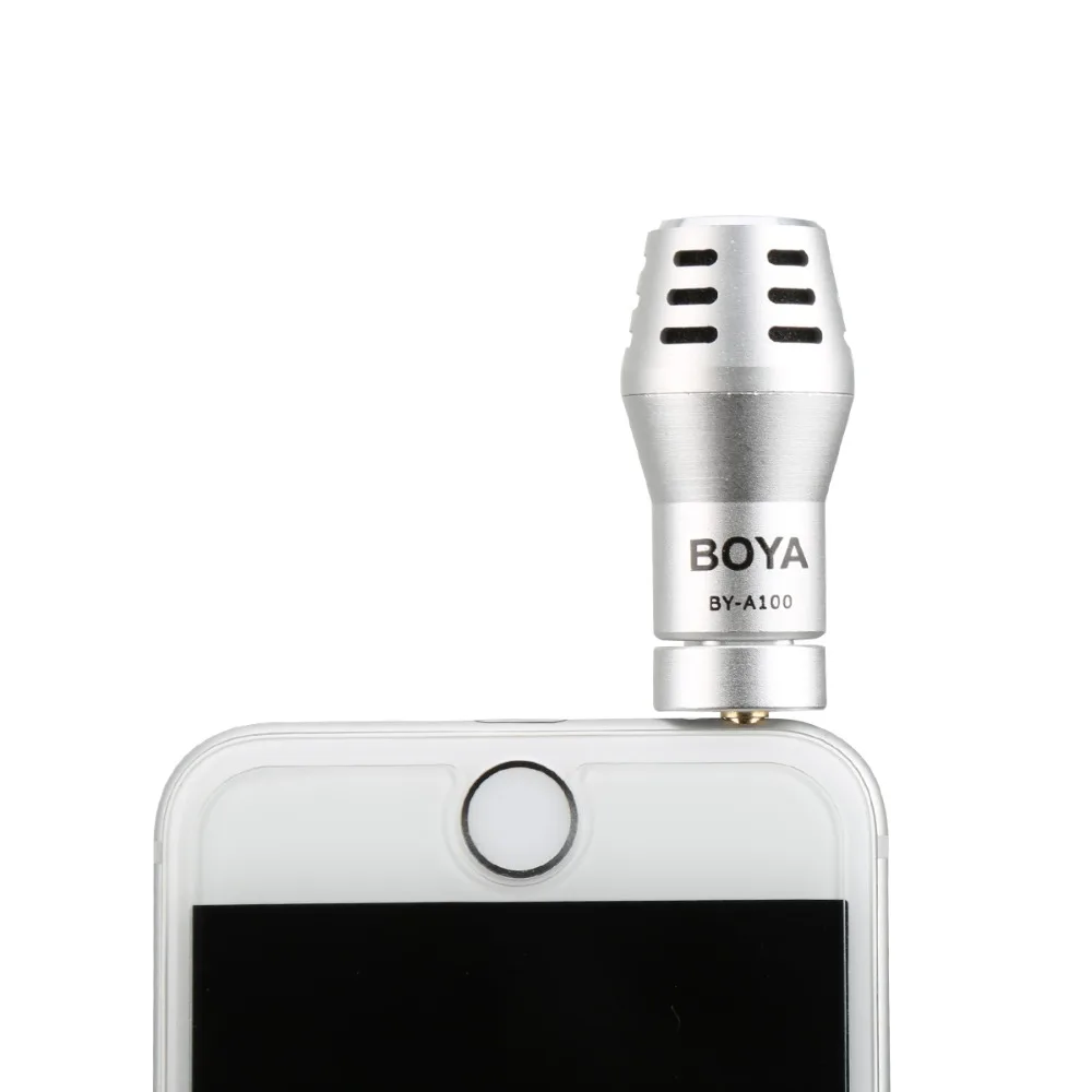 BOYA BY-A100 3,5 мм TRRS соединение мини всенаправленный конденсаторный микрофон для iphone7/6 S/6 для iPod Touch