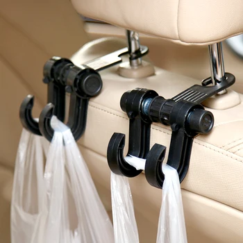 

1pc Double Car Back Seat Hook Creative Car Gadgets Multifunctional Car Hook Storage Holder For Car